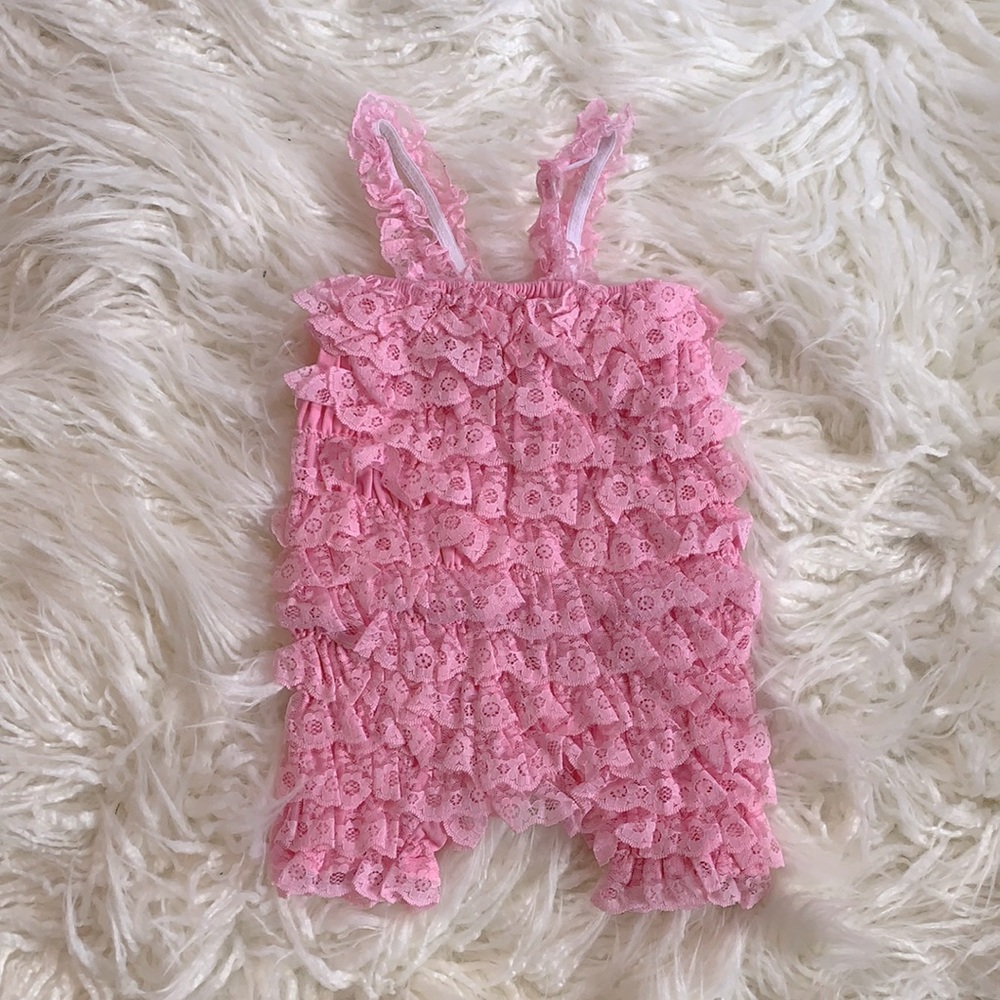 Pink Ruffle Romper 0-12M